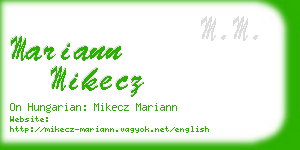 mariann mikecz business card